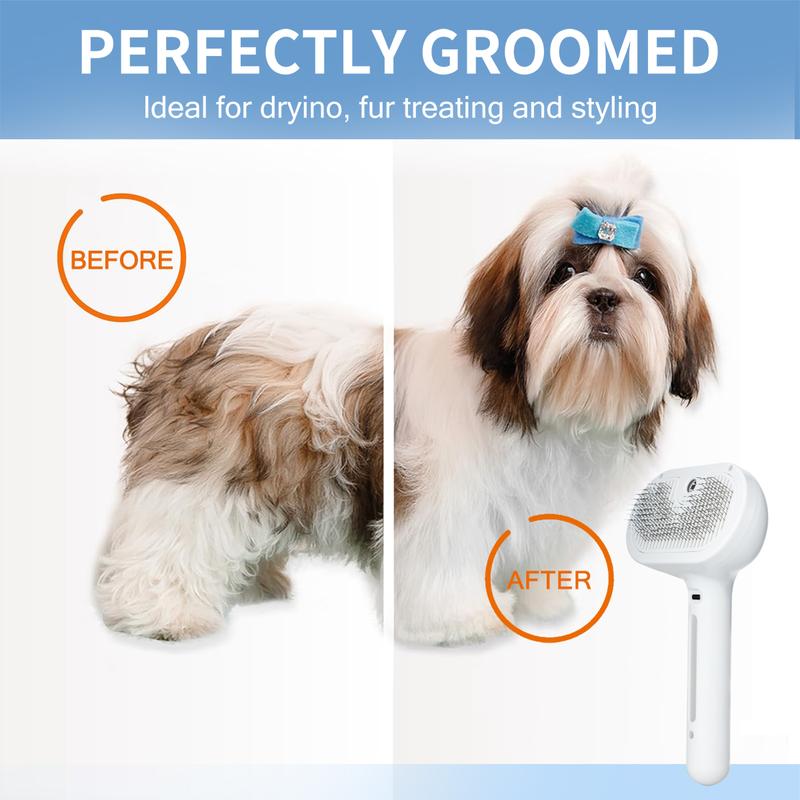 🐾 Self-Cleaning Mist Grooming Brush