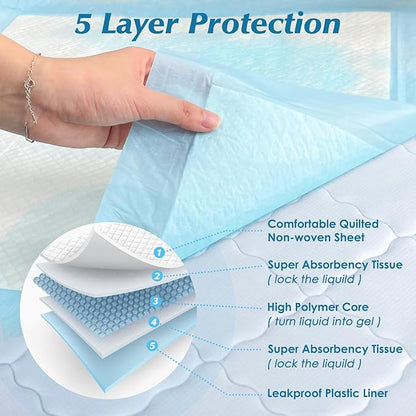 Zoomr™ Disposable 1500 ml Blue Pet Urine Pads for Small & Large Sizes-Pack of 100